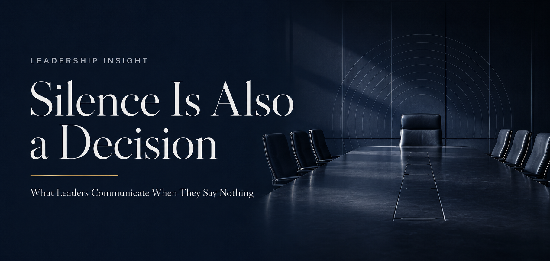 Silence Is Also a Decision: What Leaders Communicate When They Say Nothing